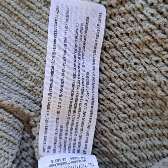 HOLLISTER Y2K Ribbed Knit Drop Shoulder Oversized Cropped Boxy Pullover Sweater - Picture 8 of 10